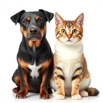 Pet cat and dog