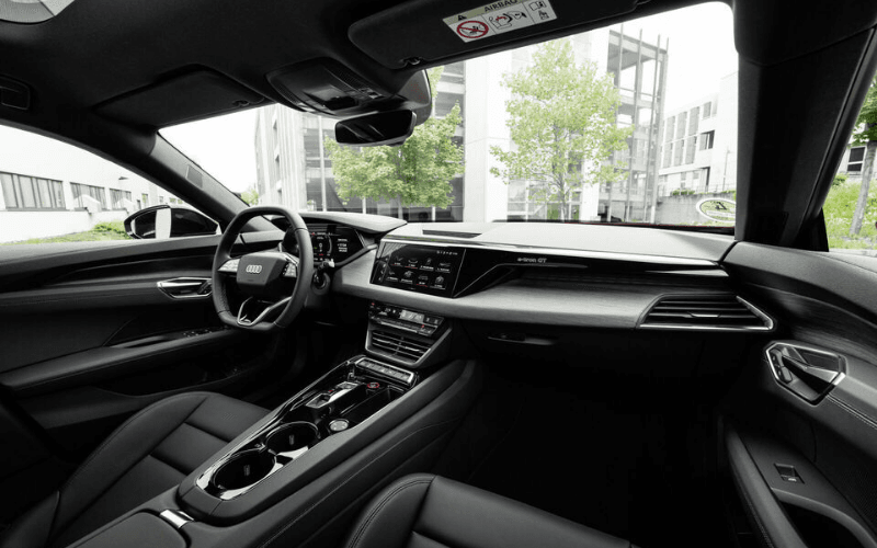 Red Audi e-tron GT Electric Car Interior Red Audi e-tron GT Electric Car Interior